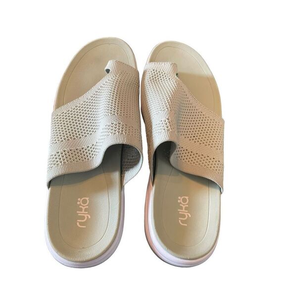 Ryka Womens Light Green Fabric Knit Margo Toe Ring Slip On Sandal Size 7 - Picture 13 of 14